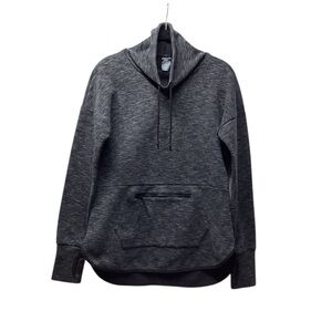 Champion Funnel Neck Athletic pullover. Black/gray marl. Size Small
